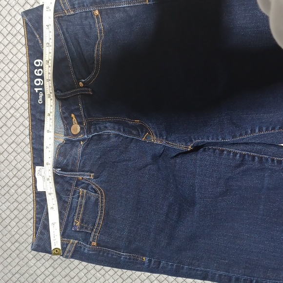 Gap 1969 size 29s Curvy Dark Blue Denim Jeans Pants - Picture 7 of 9